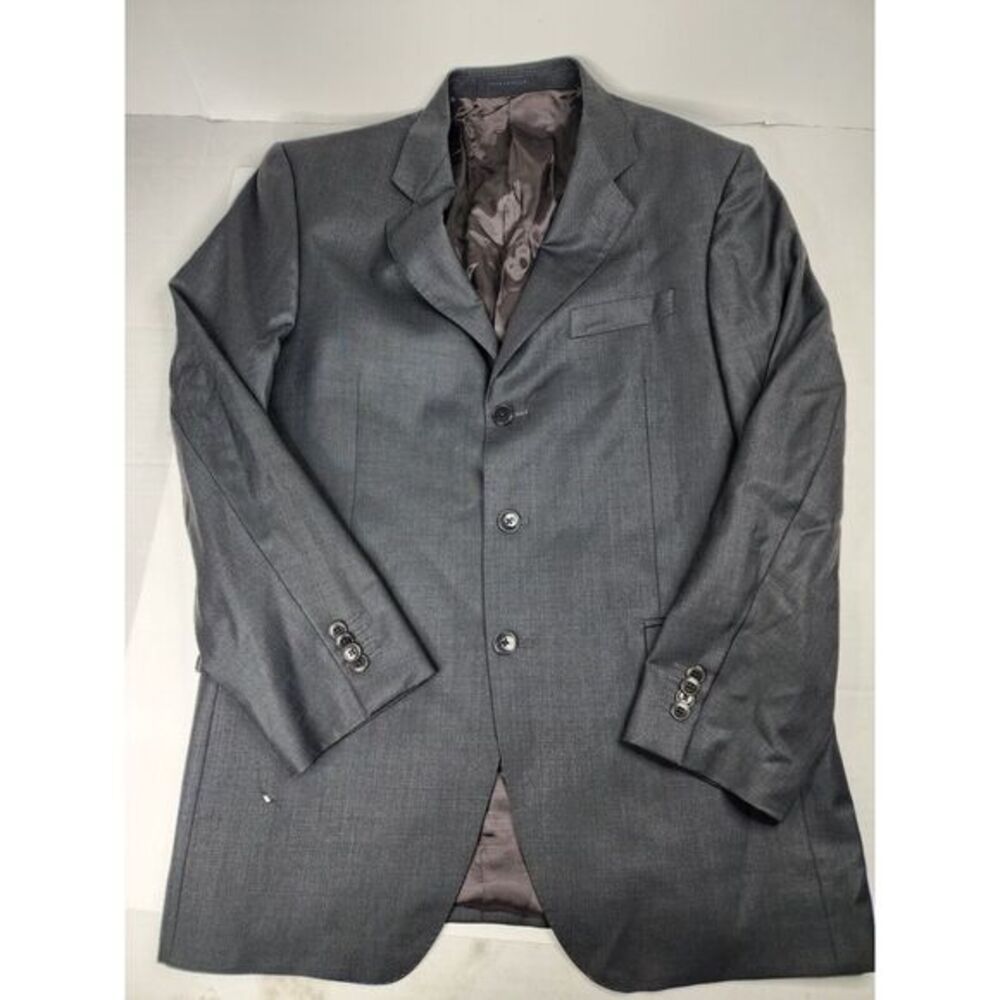 Luigu Bianchi Mantova‎ Surgeon Cuffs Pure Wool 110s Men Black Blazer Jacket 40R